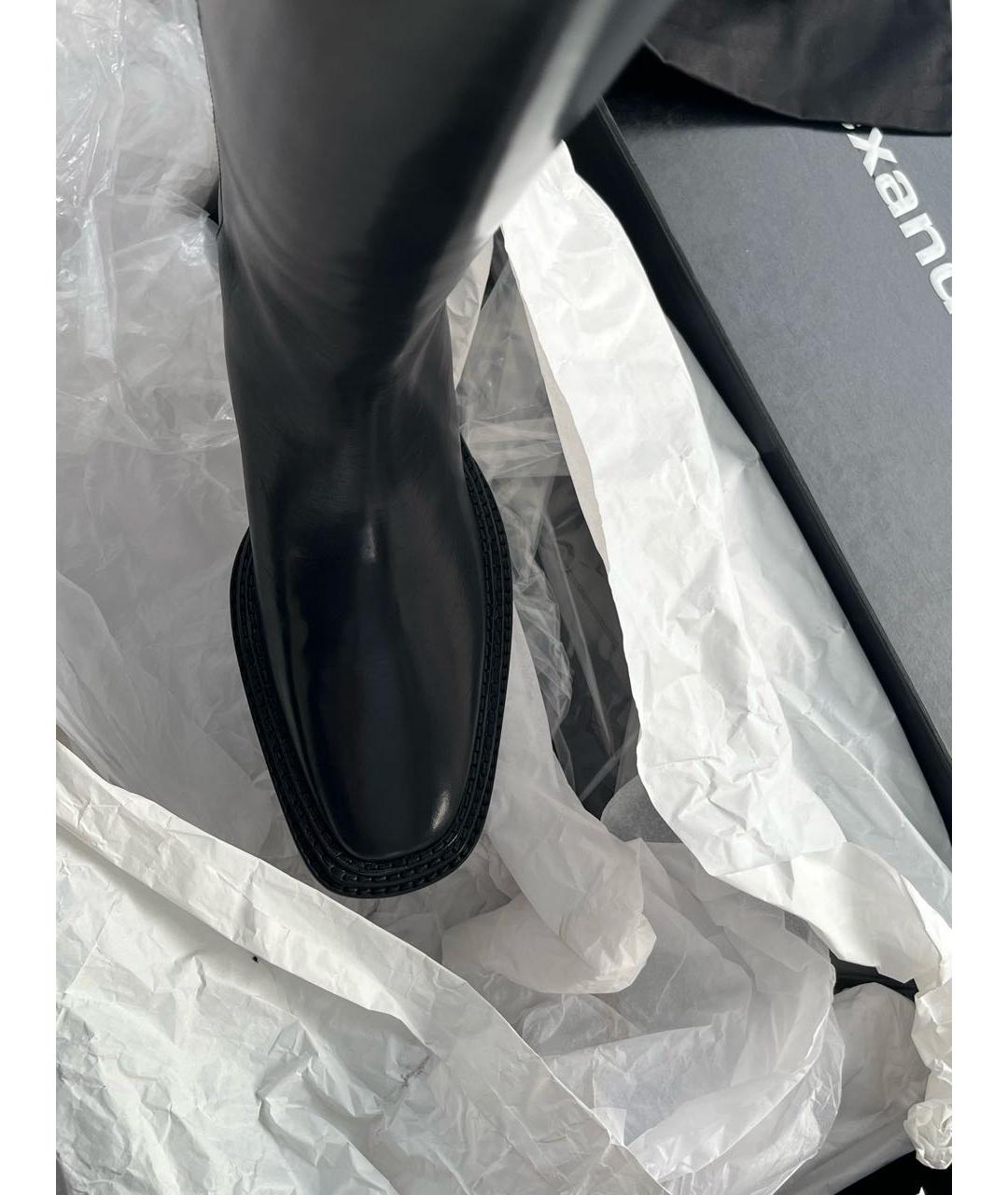 ALEXANDER WANG Черные кожаные сапоги, фото 6