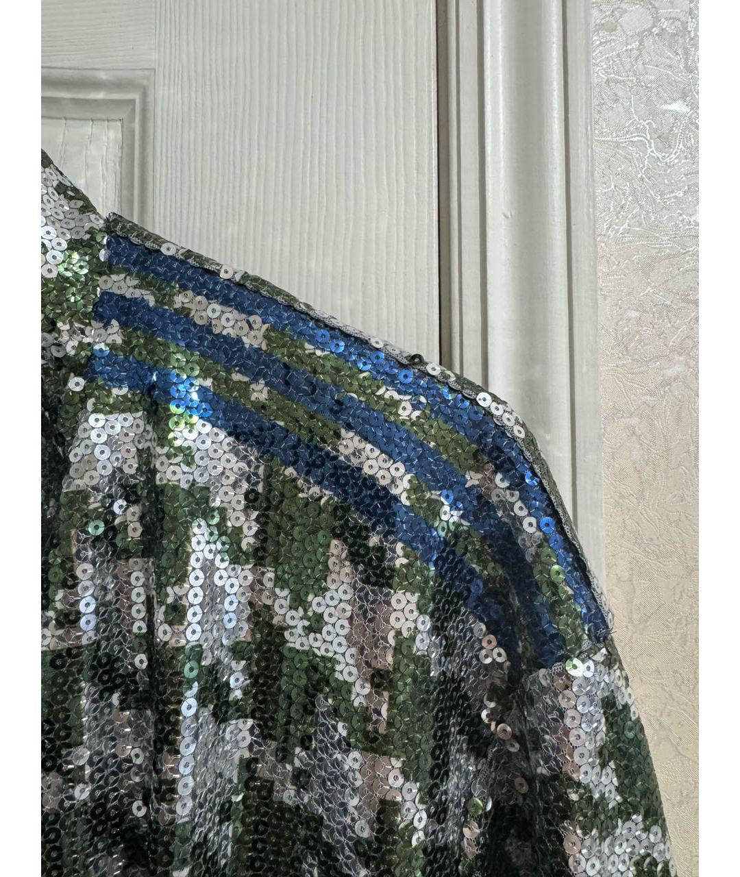 ADIDAS Серебрянный полиэстеровый тренч/плащ, фото 4