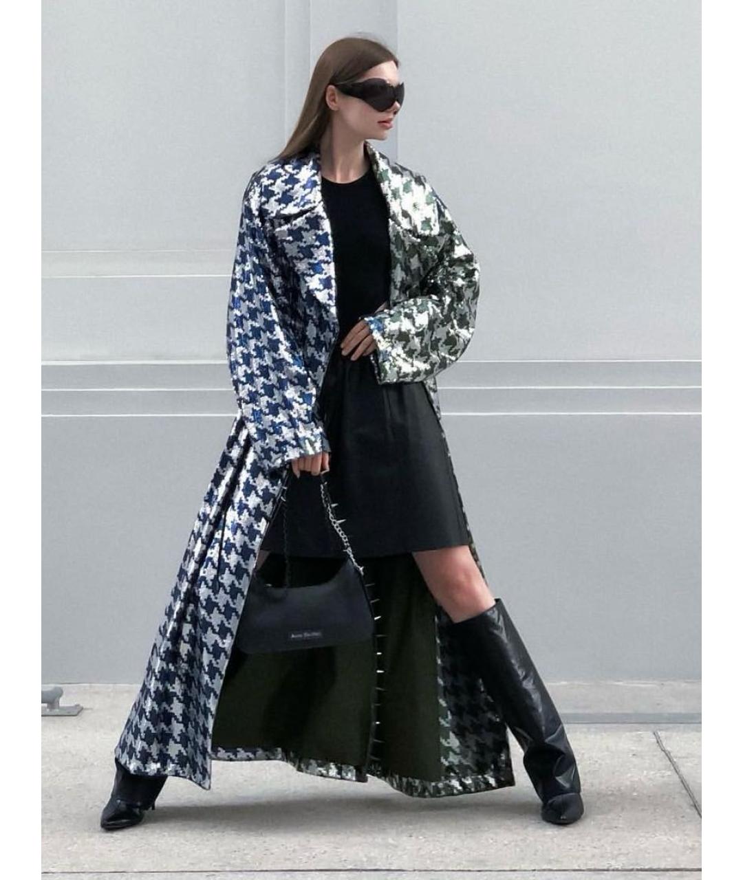 ADIDAS Серебрянный полиэстеровый тренч/плащ, фото 7