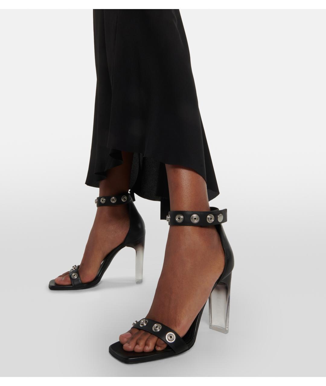 RICK OWENS Черные кожаные босоножки, фото 6