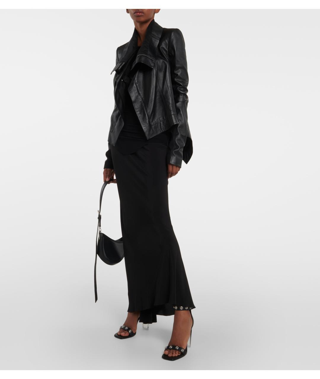 RICK OWENS Черные кожаные босоножки, фото 7