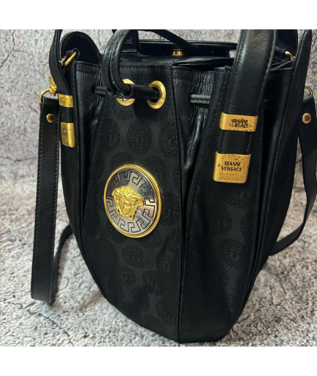 VERSACE Черная замшевая сумка через плечо, фото 6