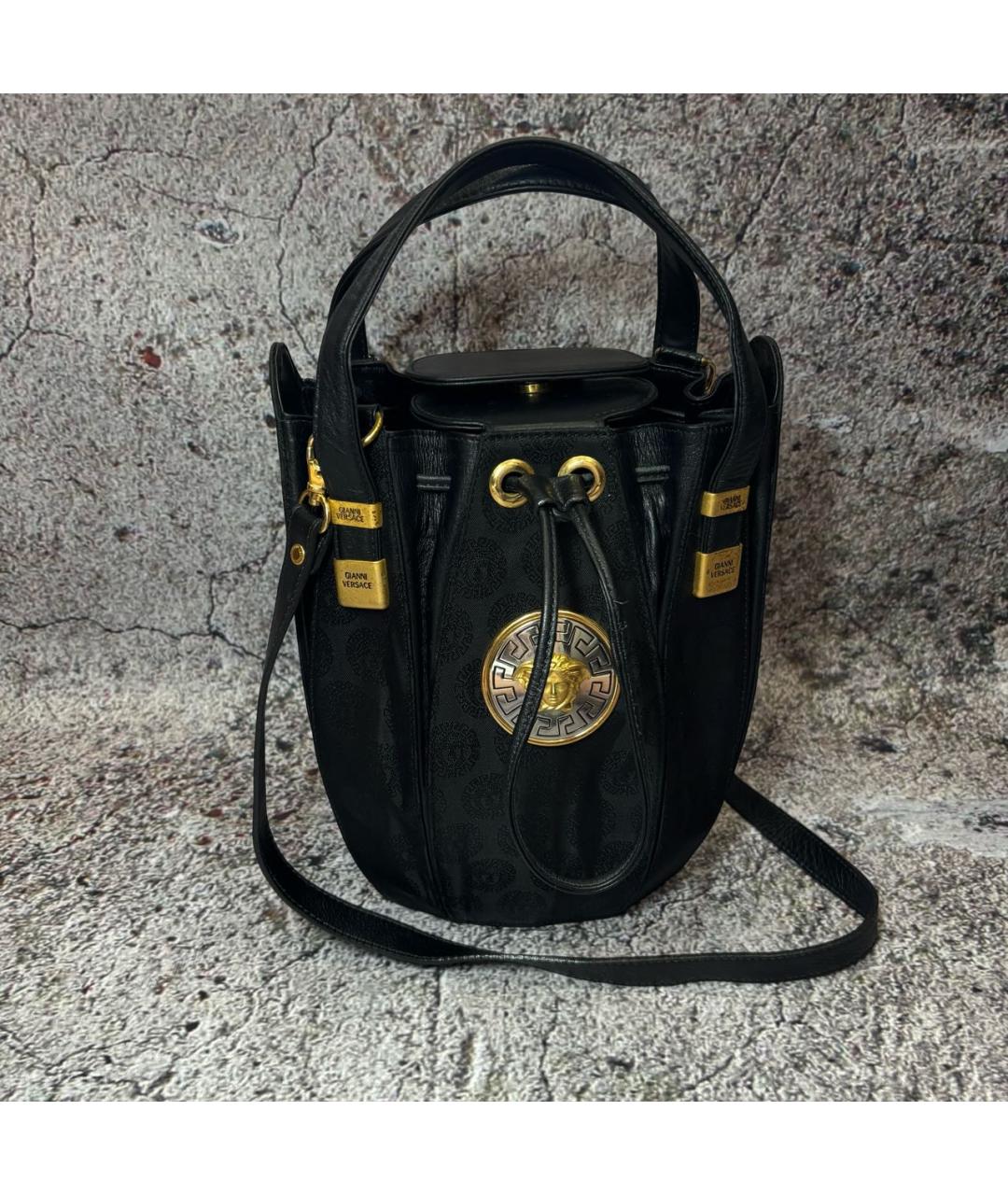 VERSACE Черная замшевая сумка через плечо, фото 8