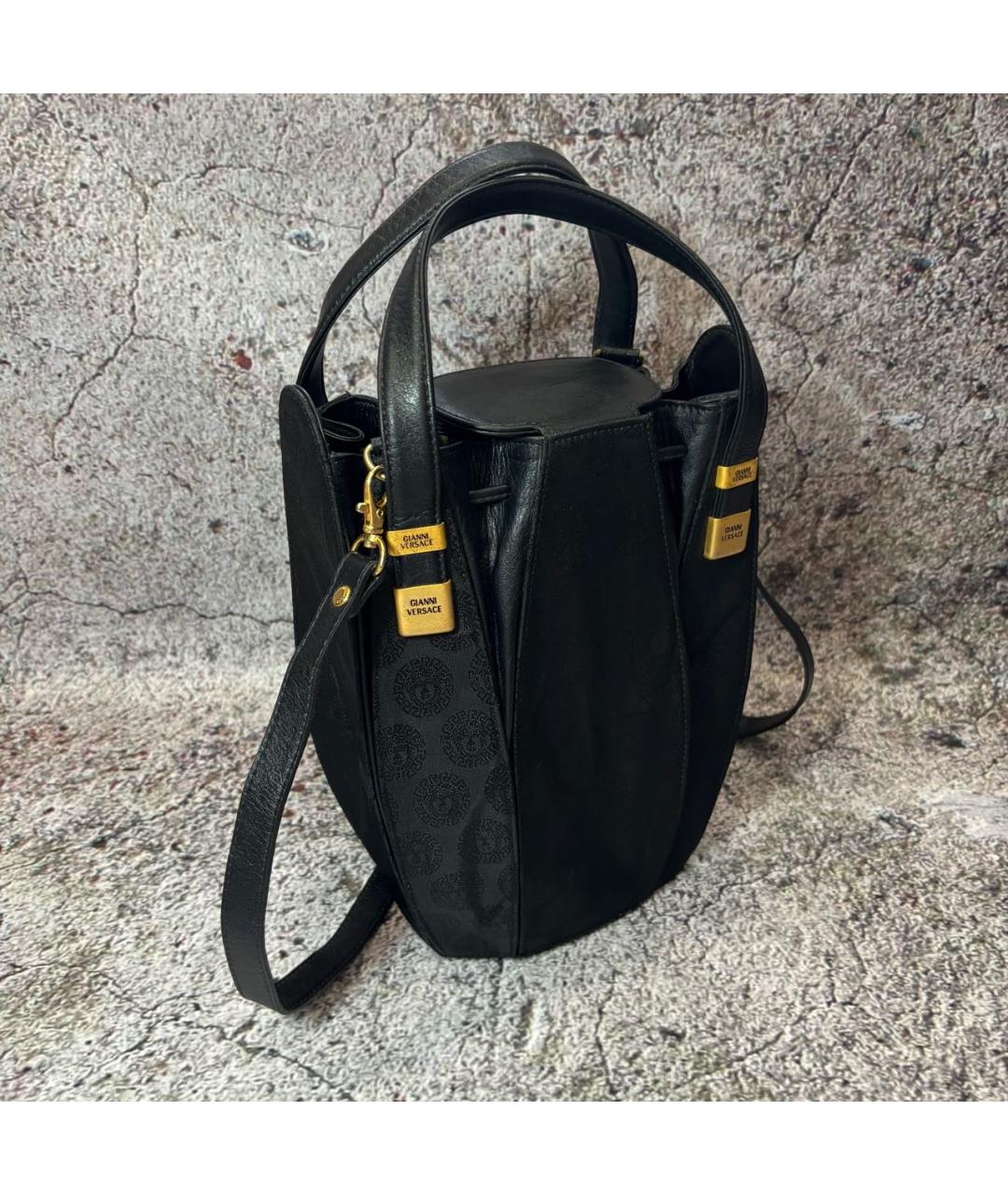 VERSACE Черная замшевая сумка через плечо, фото 3