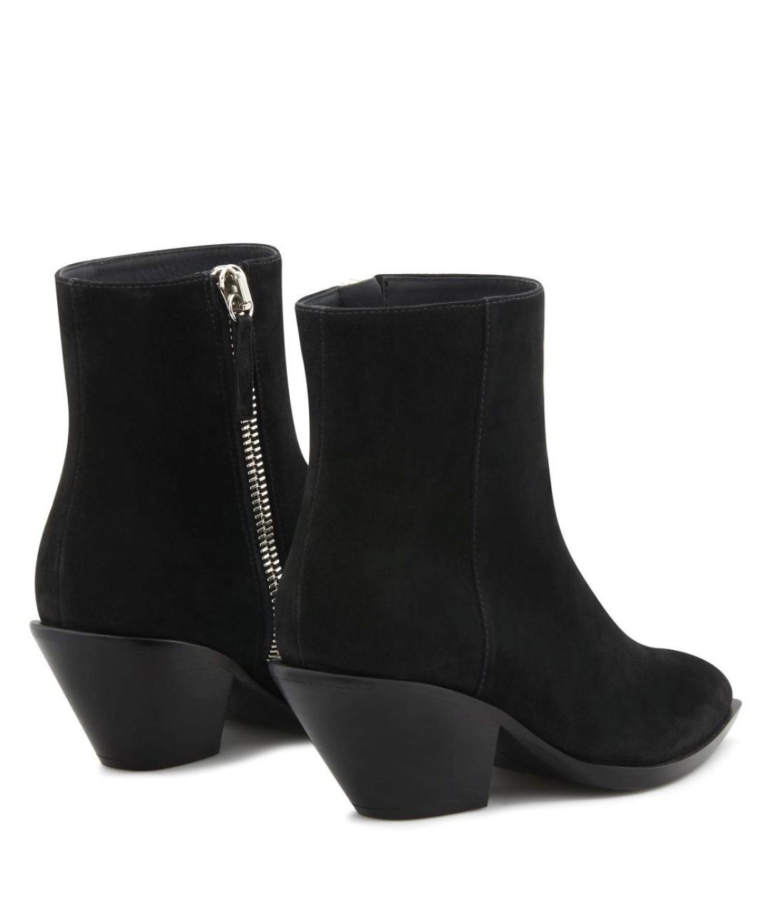 GIUSEPPE ZANOTTI DESIGN Черные замшевые ботильоны, фото 9