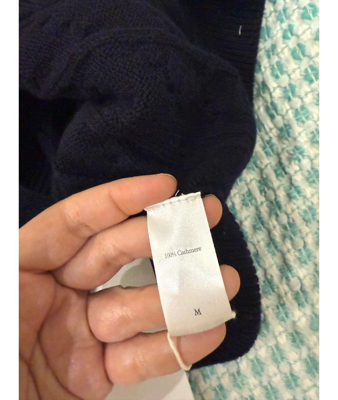 N.PEAL Темно-синий кашемировый джемпер / свитер, фото 4