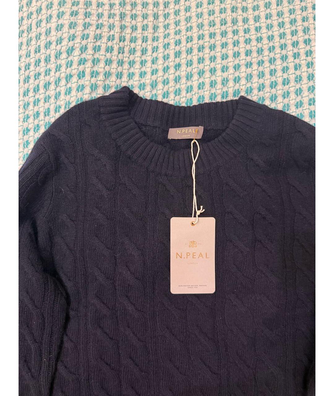 N.PEAL Темно-синий кашемировый джемпер / свитер, фото 3