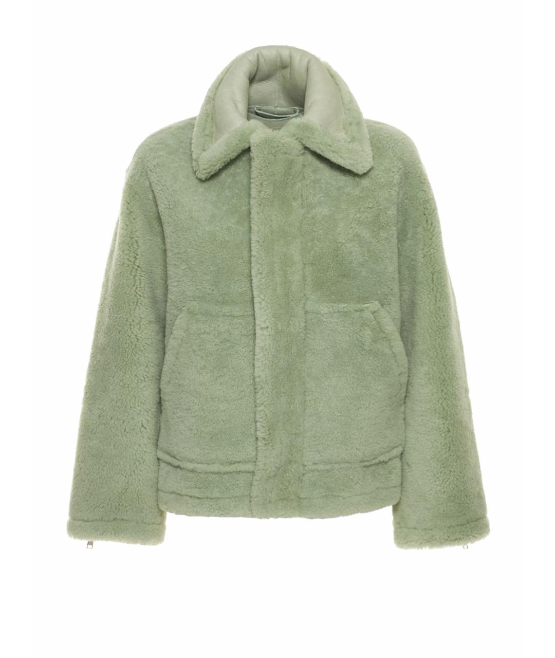 JACQUEMUS Зеленая меховая дубленка, фото 1