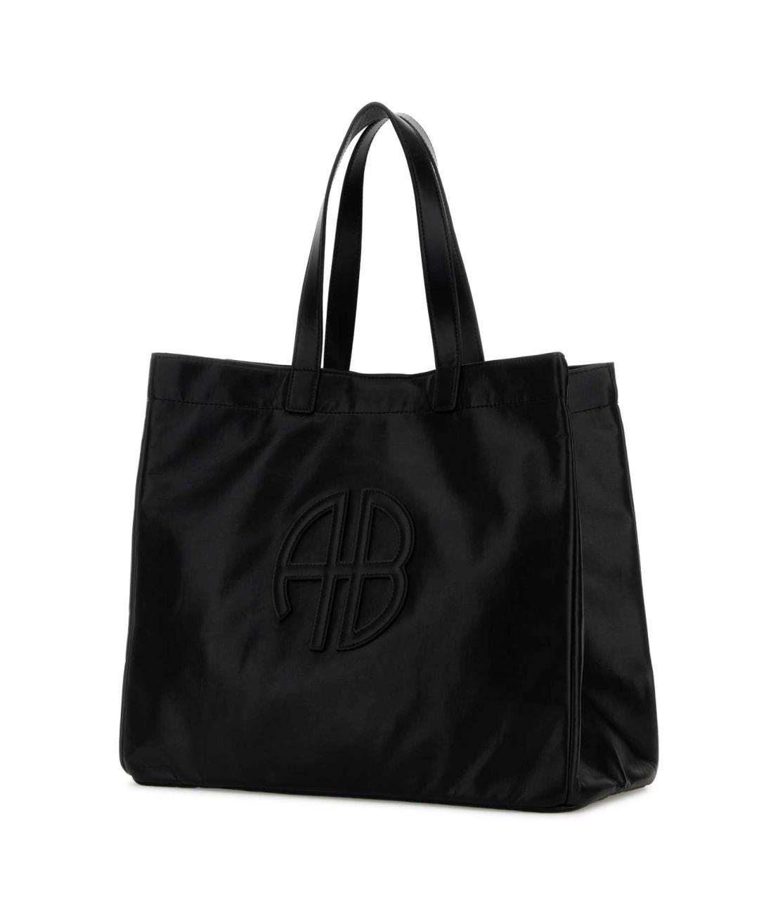 ANINE BING Черная кожаная сумка тоут, фото 2