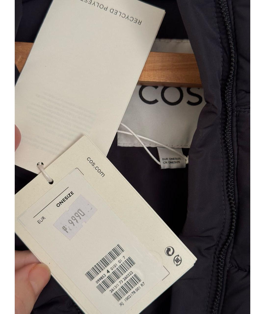 COS Черный полиэстеровый жилет, фото 3