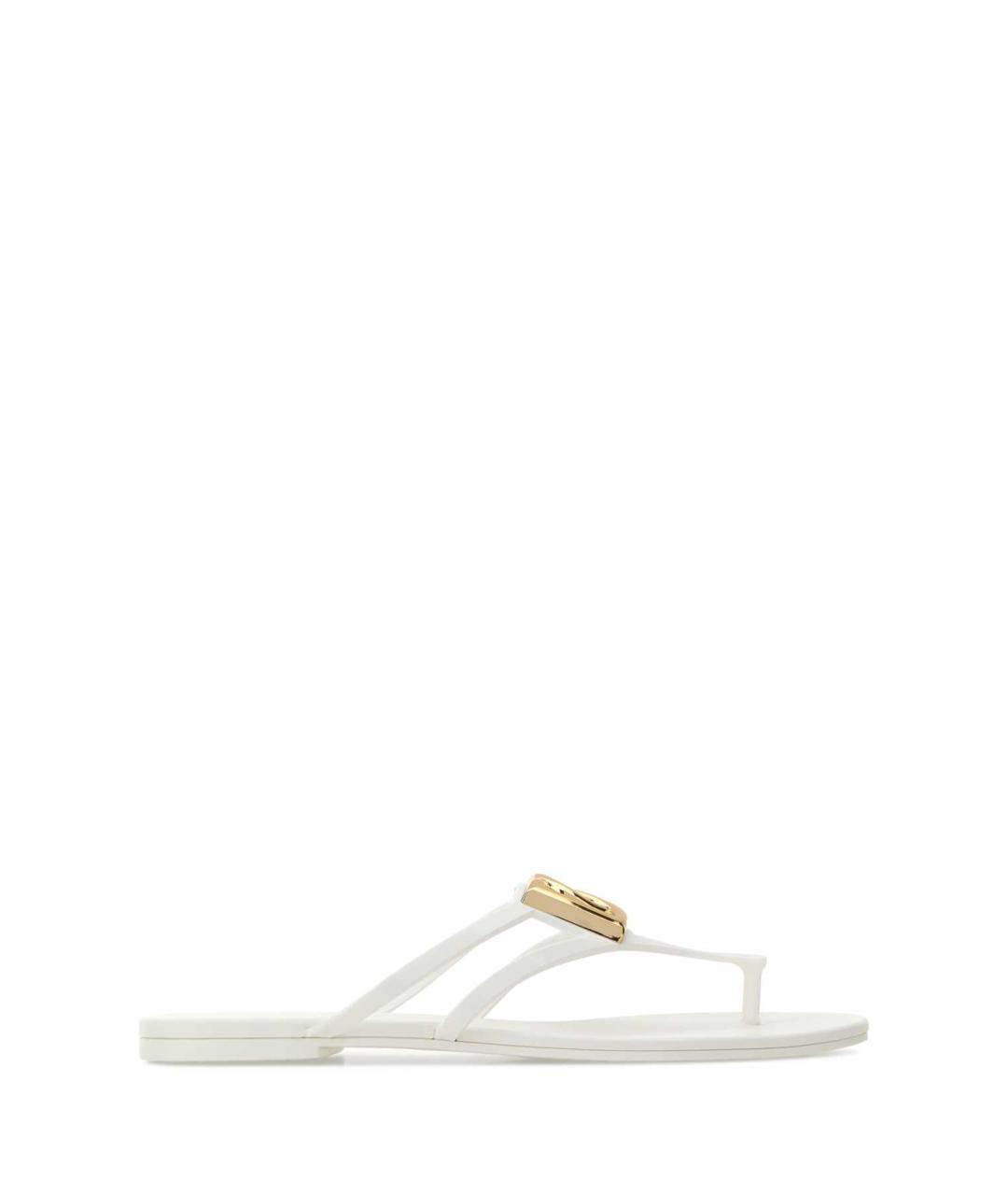 DOLCE&GABBANA Белые резиновые шлепанцы, фото 1