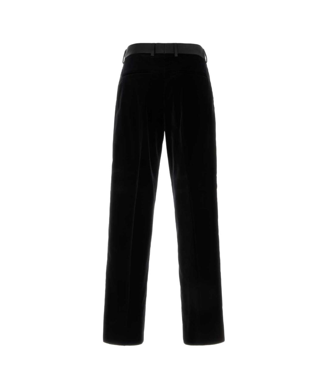 FENDI Черные хлопковые повседневные брюки, фото 2