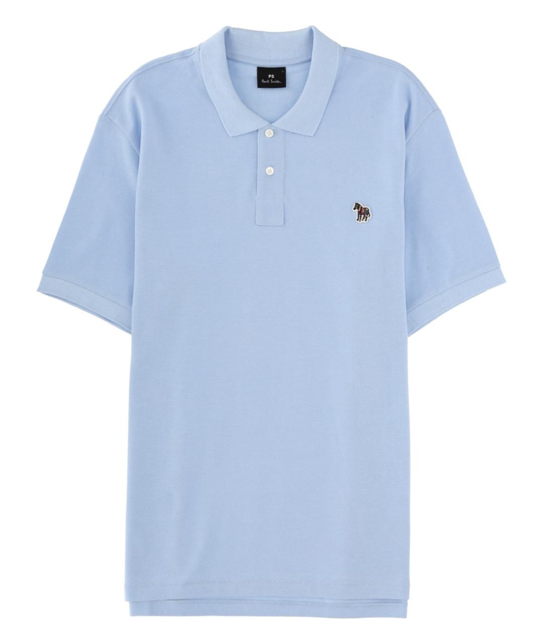 PS BY PAUL SMITH Синее хлопковое поло с коротким рукавом, фото 1
