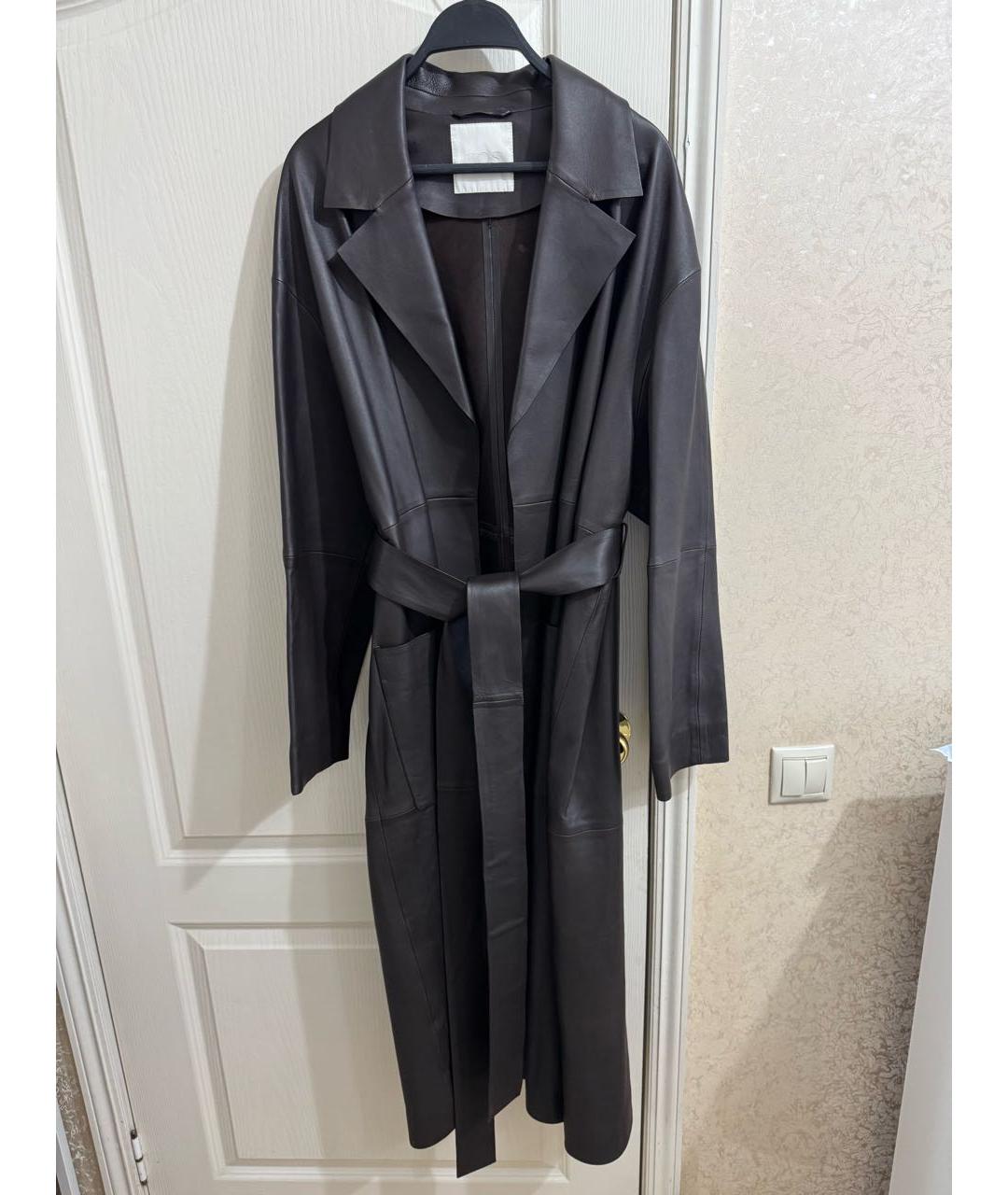 COS Бордовый кожаный тренч/плащ, фото 9