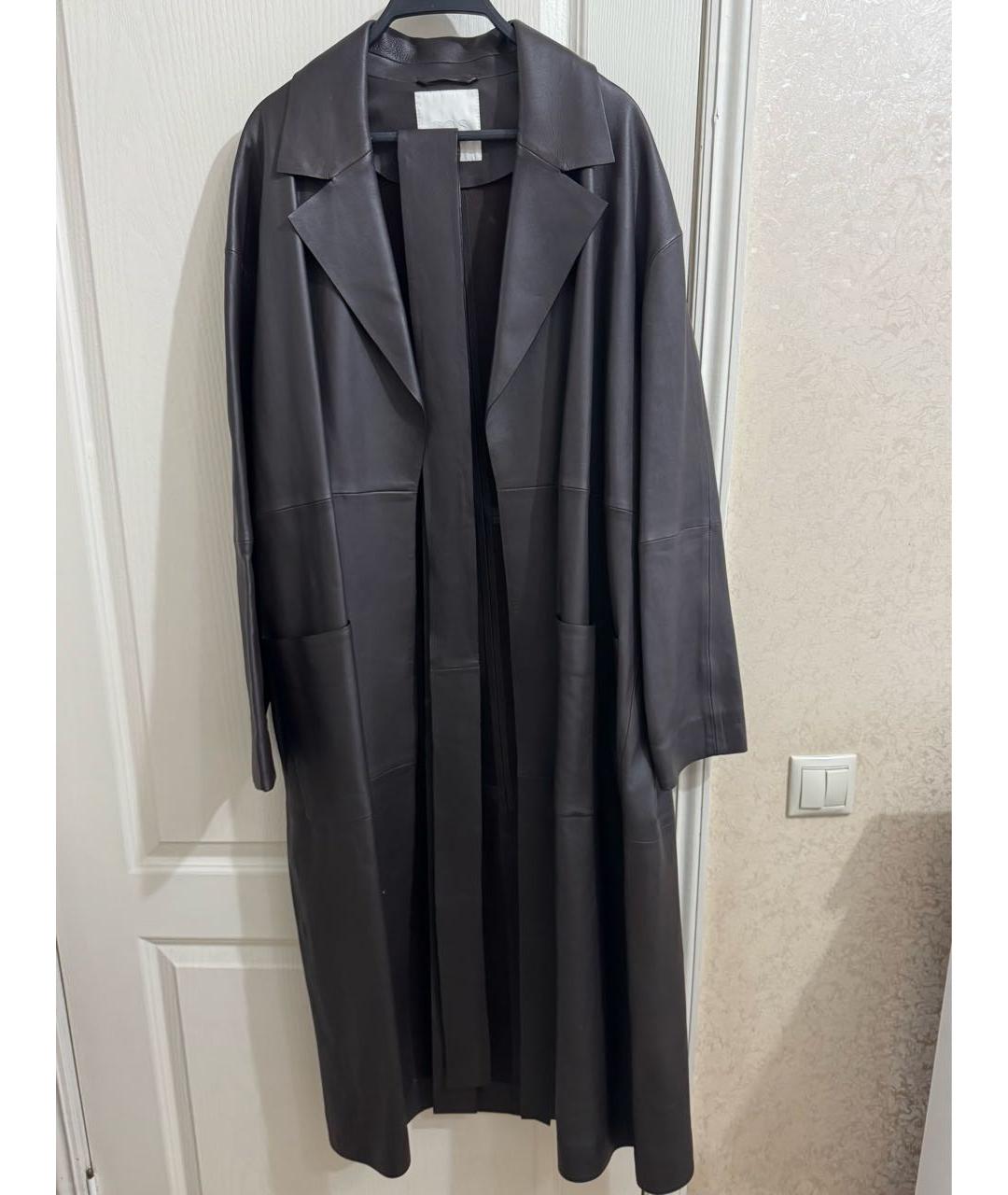 COS Бордовый кожаный тренч/плащ, фото 4