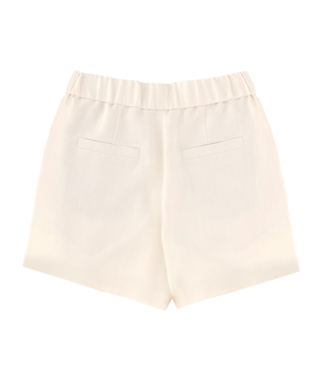 BRUNELLO CUCINELLI Белые вискозные шорты, фото 3
