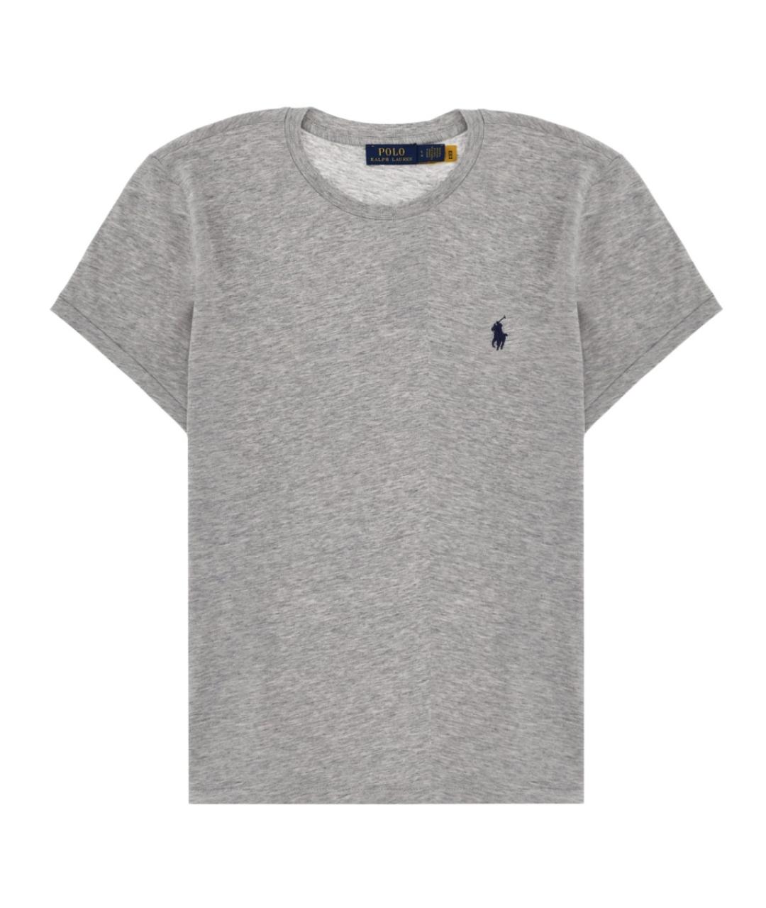 POLO RALPH LAUREN Серая хлопковая футболка, фото 1