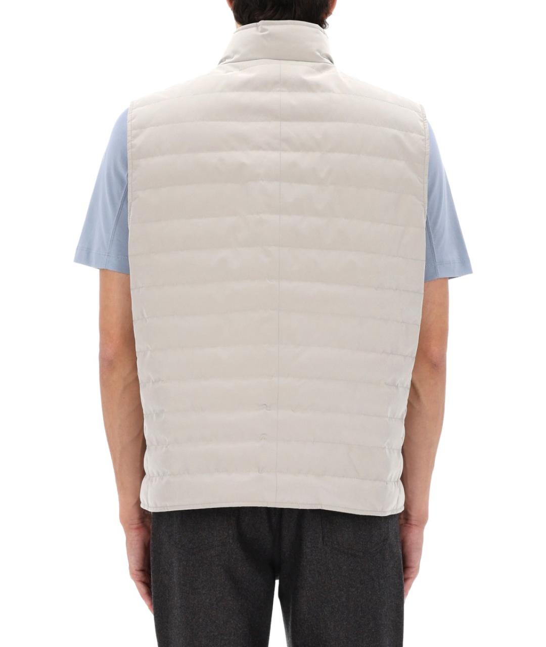 BRUNELLO CUCINELLI Бежевый полиэстеровый жилет, фото 5