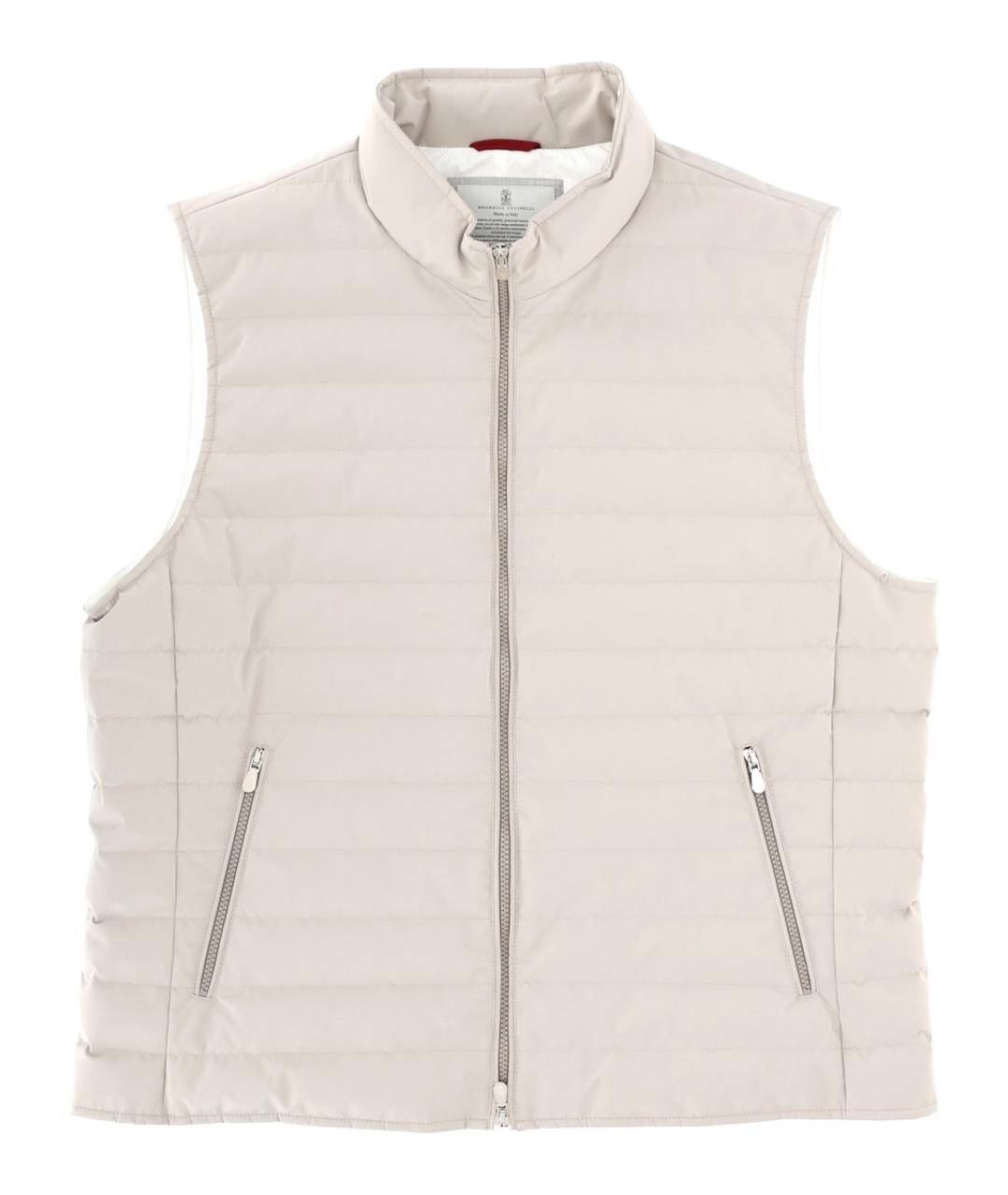 BRUNELLO CUCINELLI Бежевый полиэстеровый жилет, фото 1