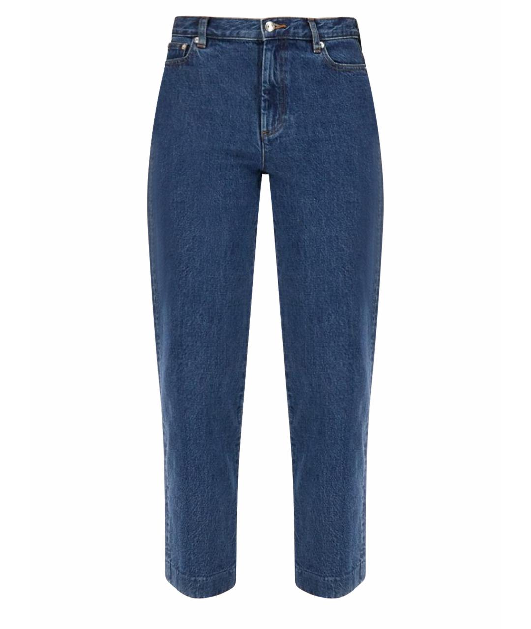 A.P.C. Синие хлопковые прямые джинсы, фото 1