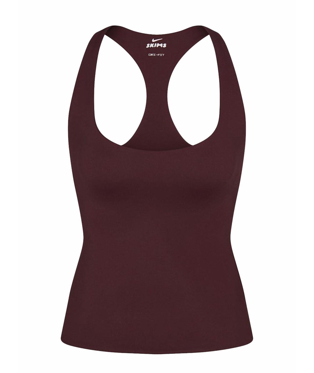 SKIMS Бордовая полиамидовая майка, фото 1