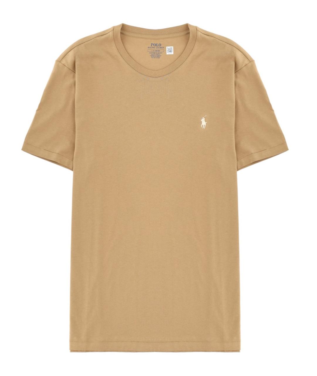 POLO RALPH LAUREN Бежевая хлопковая футболка, фото 1