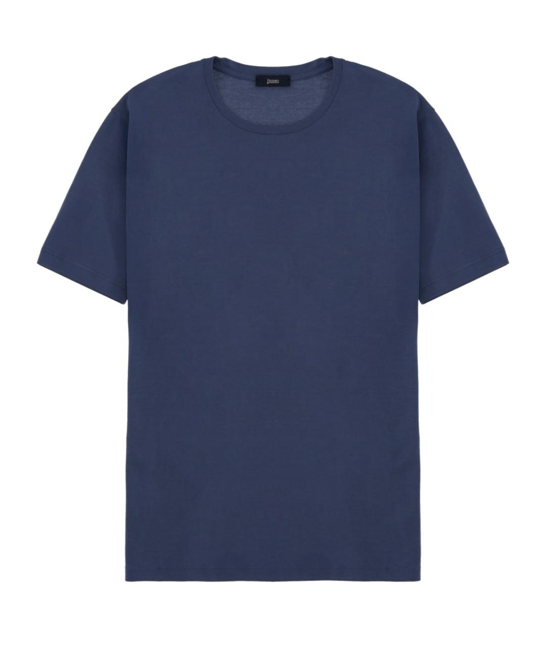 HERNO Синяя хлопковая футболка, фото 1