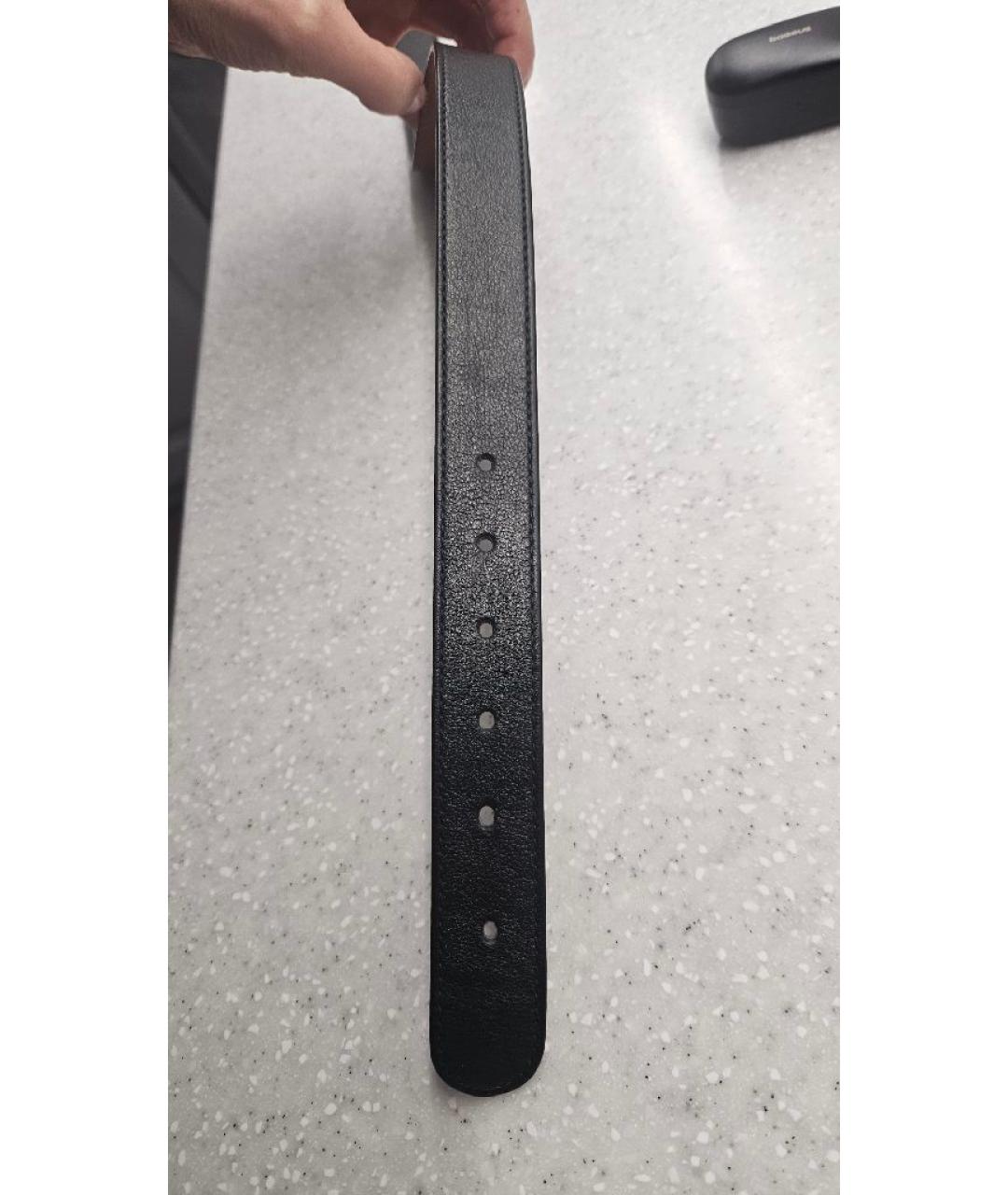 GUCCI Черный кожаный ремень, фото 6