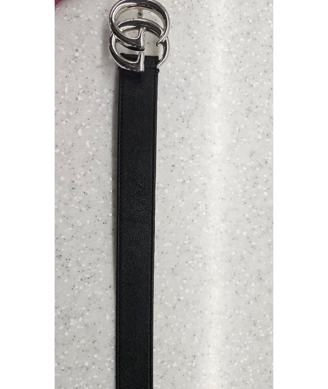 GUCCI Черный кожаный ремень, фото 7