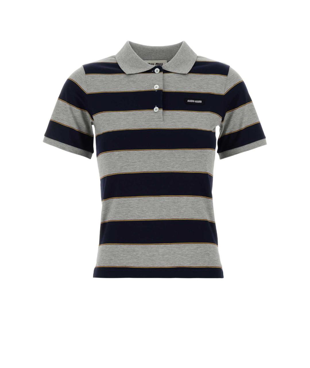 MIU MIU Мульти хлопковая футболка, фото 1