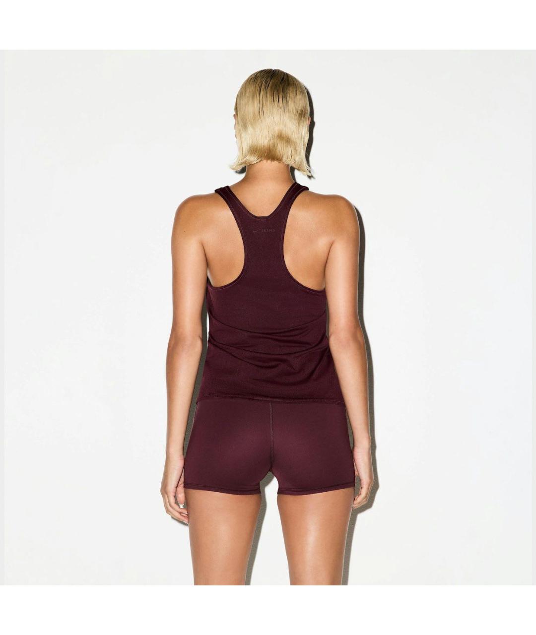 SKIMS Бордовая полиамидовая майка, фото 6
