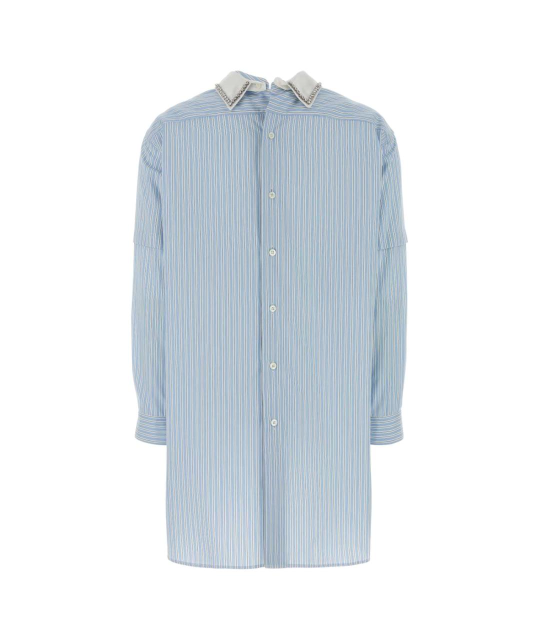 PRADA Голубая хлопковая блузы, фото 2