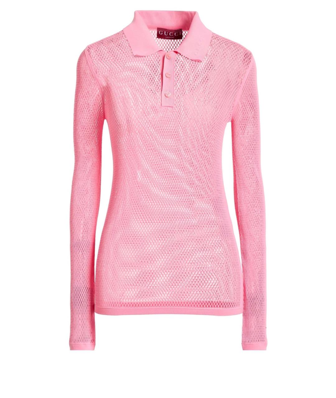 GUCCI Розовый полиамидовый джемпер / свитер, фото 4