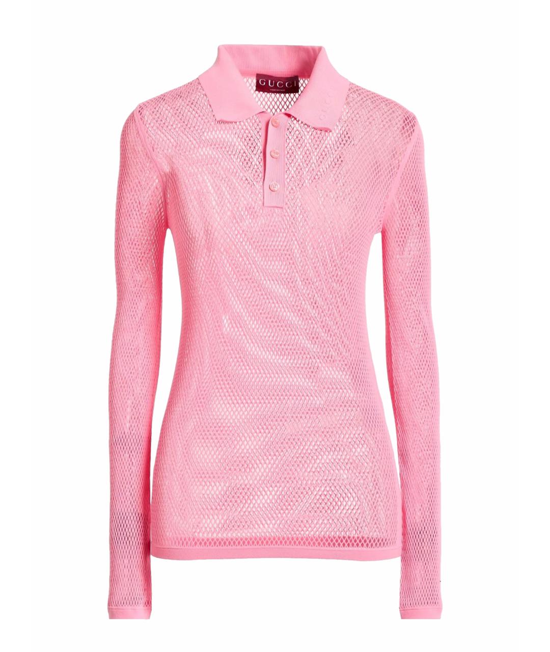 GUCCI Розовый полиамидовый джемпер / свитер, фото 1