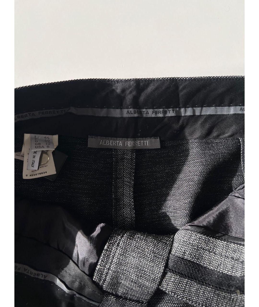 ALBERTA FERRETTI Серые брюки широкие, фото 5