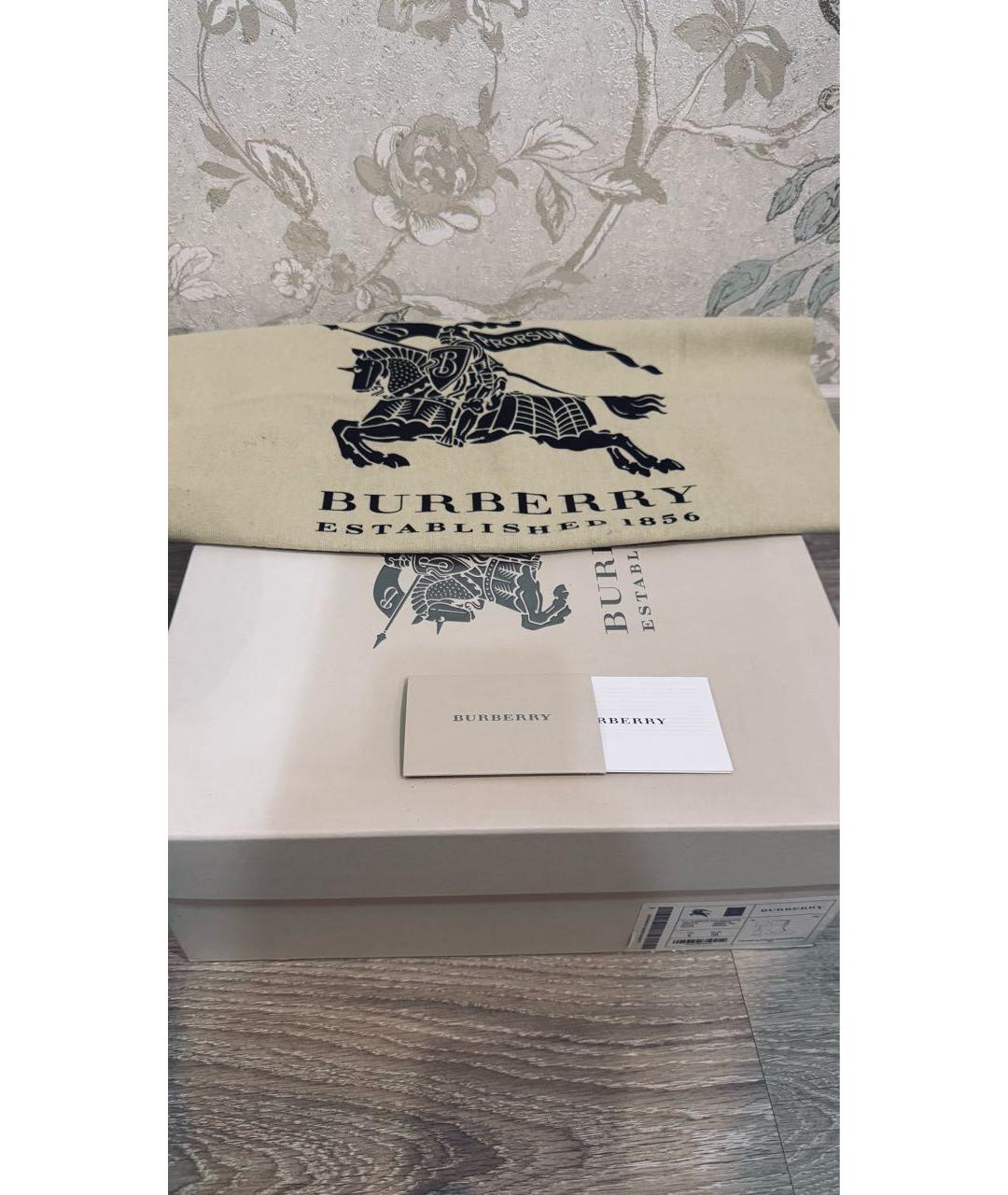 BURBERRY Коричневые замшевые полусапоги, фото 8