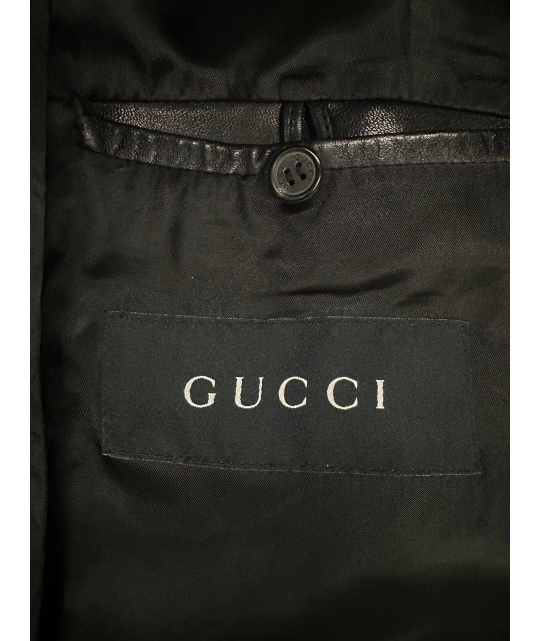 GUCCI Черная кожаная куртка, фото 4