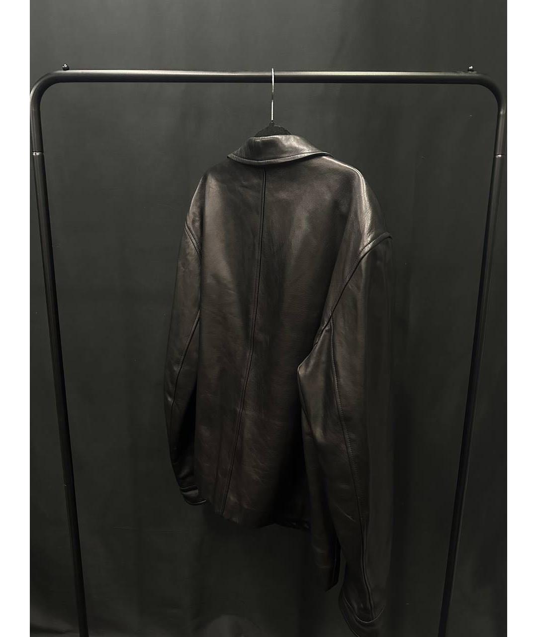 GUCCI Черная кожаная куртка, фото 2