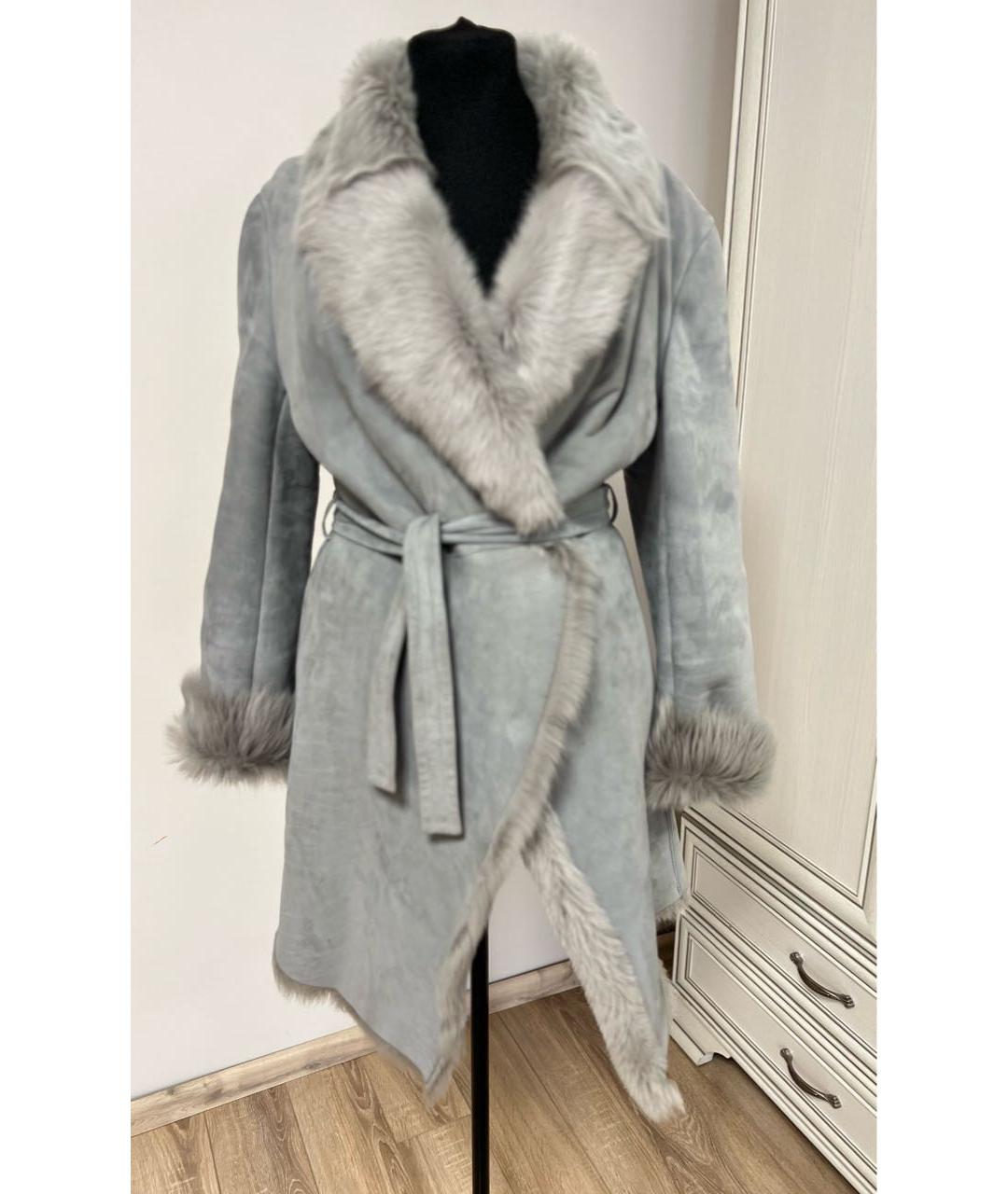 SAINT LAURENT Серая дубленка, фото 3
