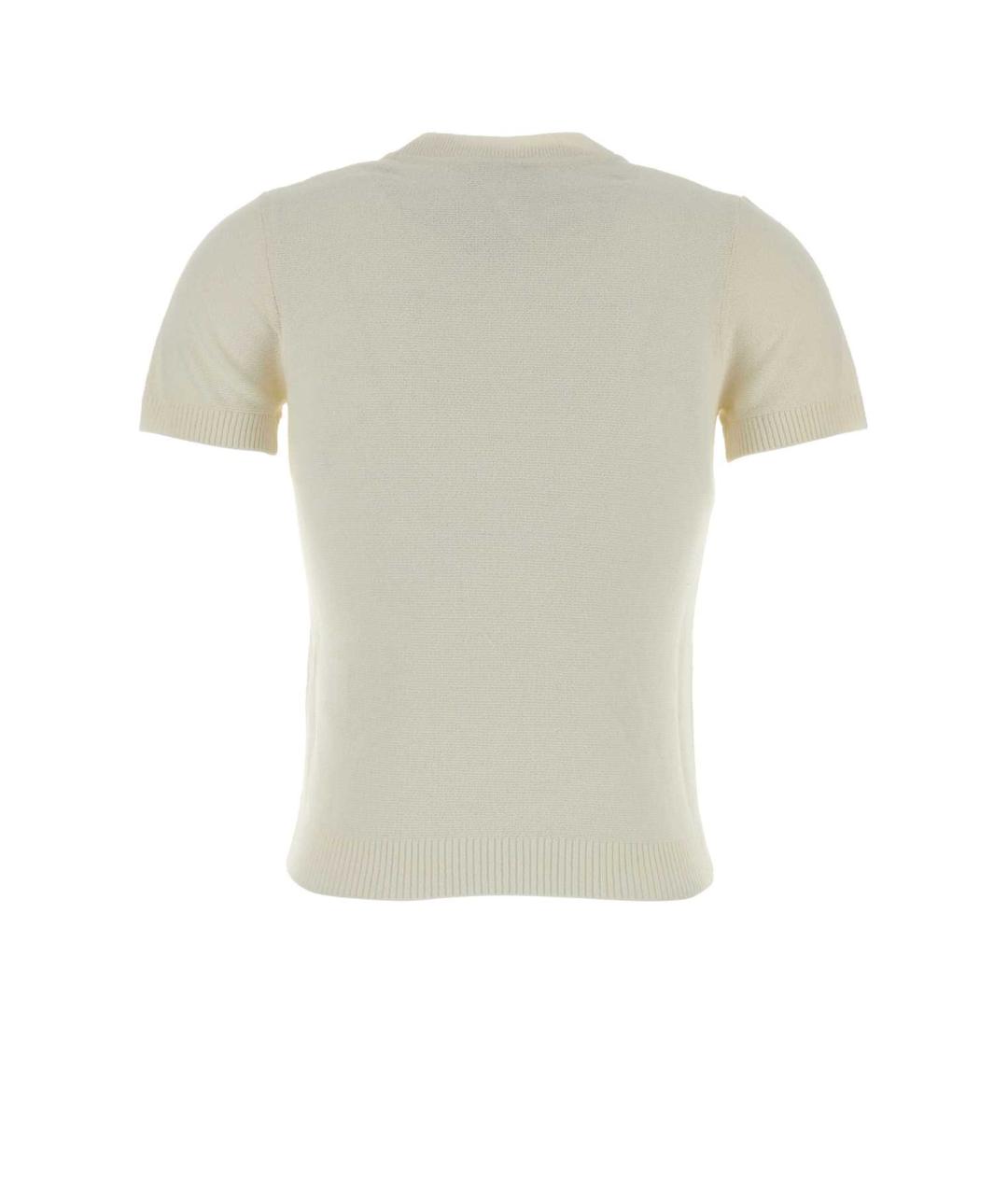 CASABLANCA Бежевая хлопковая футболка, фото 2