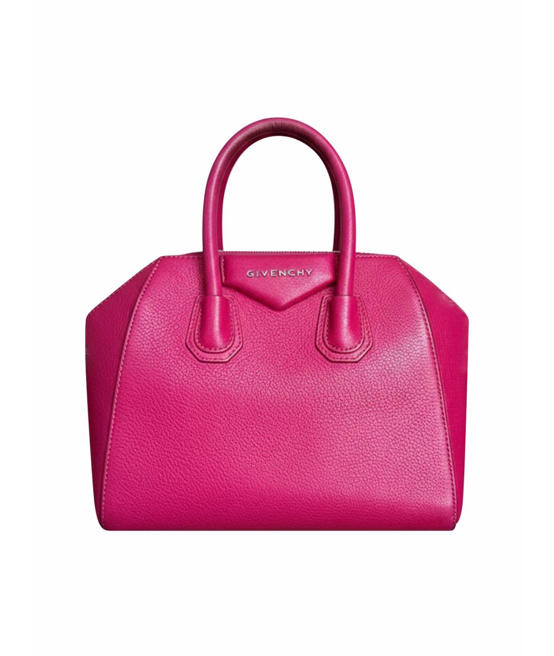 GIVENCHY Розовая кожаная сумка с короткими ручками, фото 1