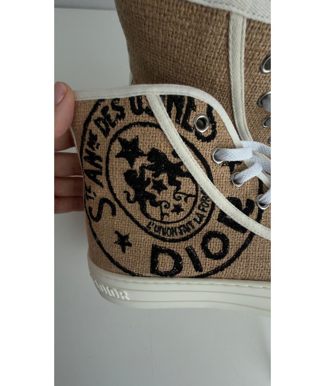 CHRISTIAN DIOR Бежевые кеды, фото 6