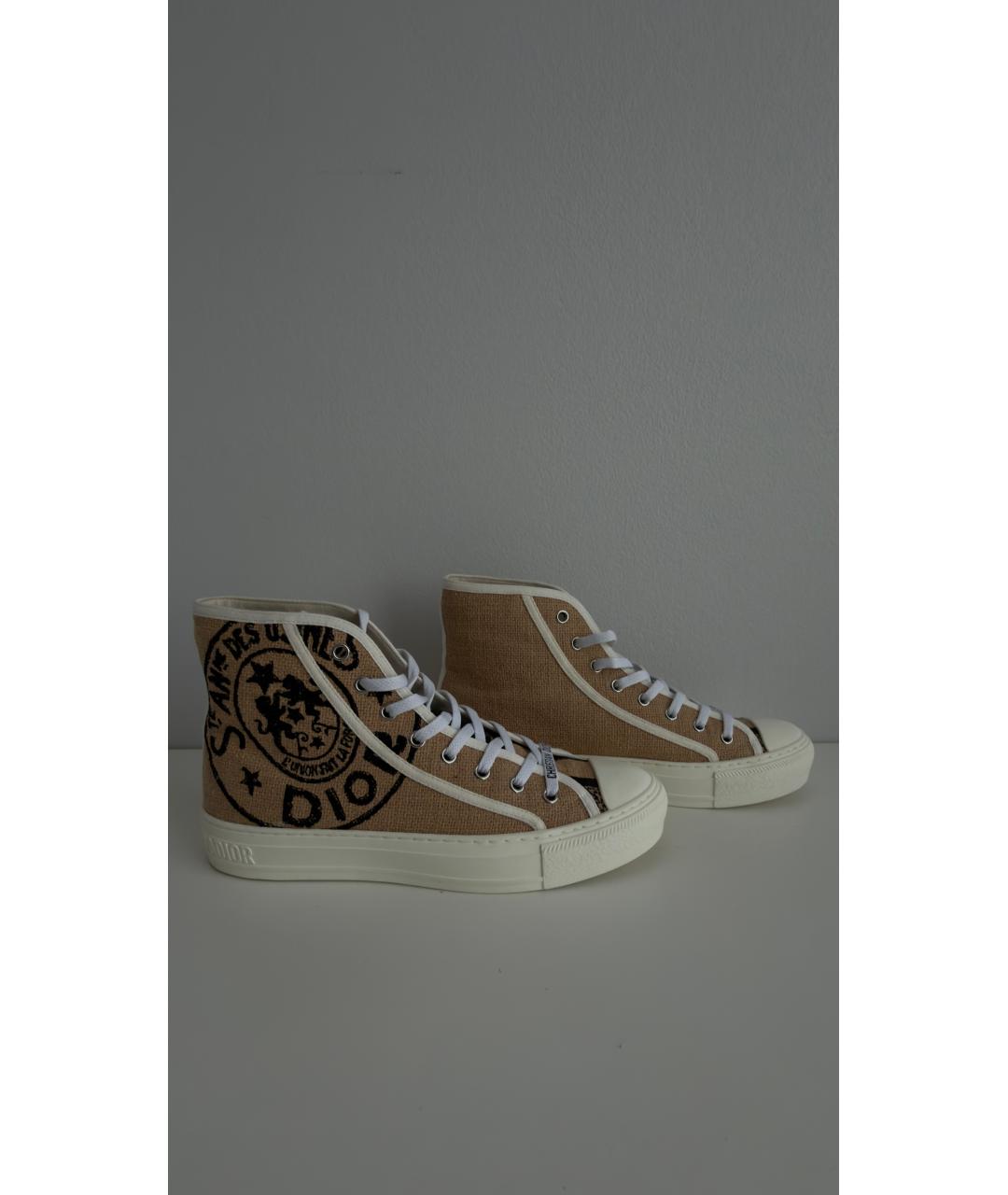 CHRISTIAN DIOR Бежевые кеды, фото 8