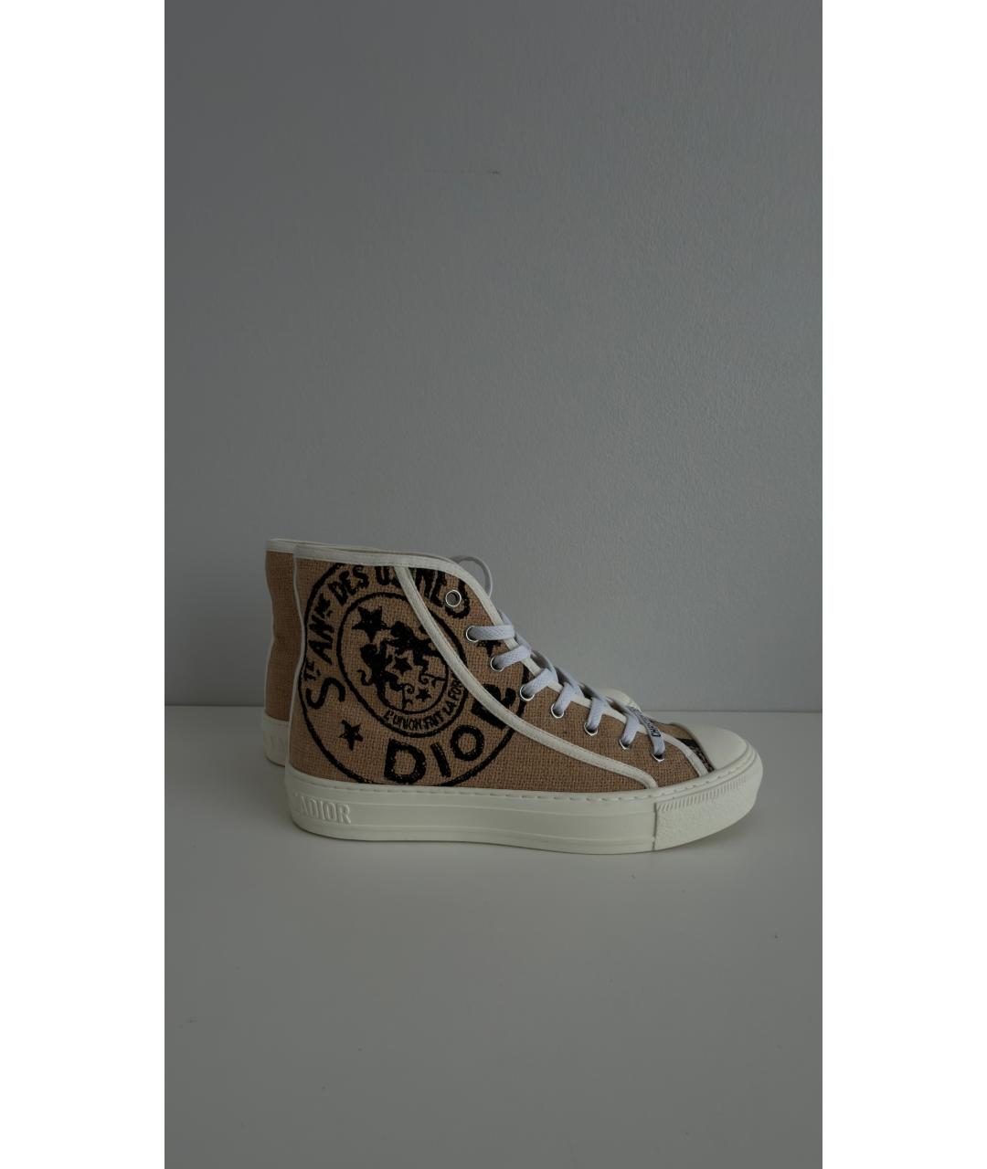 CHRISTIAN DIOR Бежевые кеды, фото 9