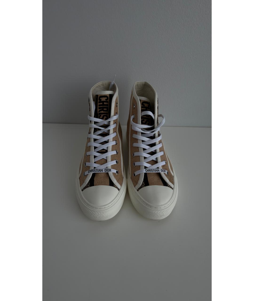 CHRISTIAN DIOR Бежевые кеды, фото 2