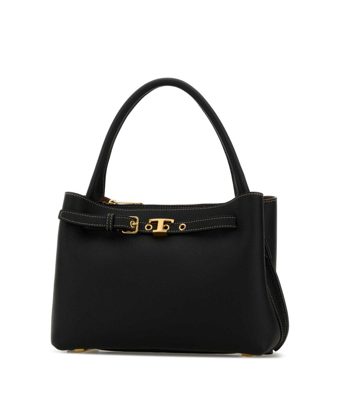 TOD'S Черная кожаная сумка с короткими ручками, фото 2