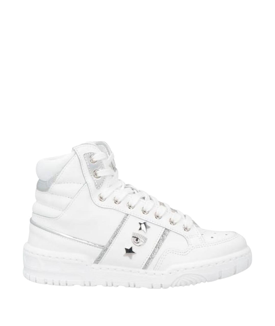 CHIARA FERRAGNI Белые кожаные кроссовки, фото 1