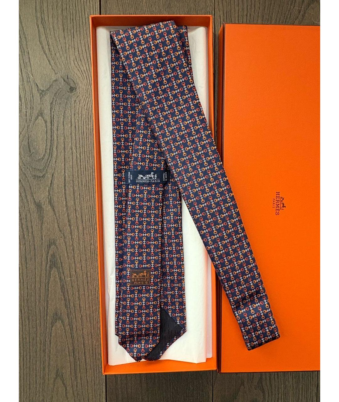 HERMES Мульти шелковый галстук, фото 3