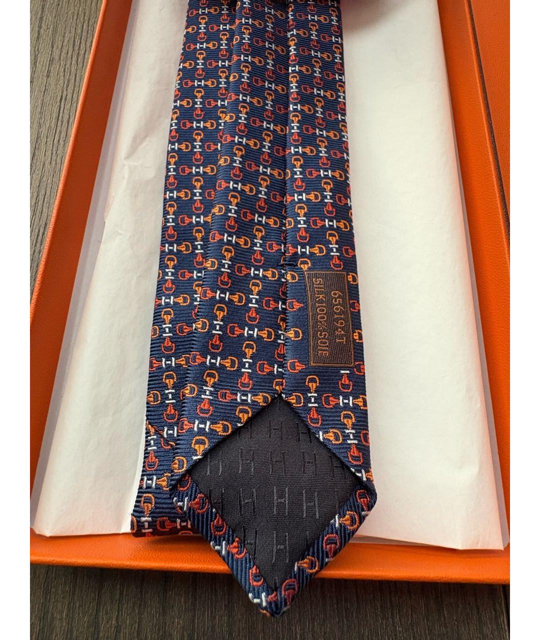 HERMES Мульти шелковый галстук, фото 2