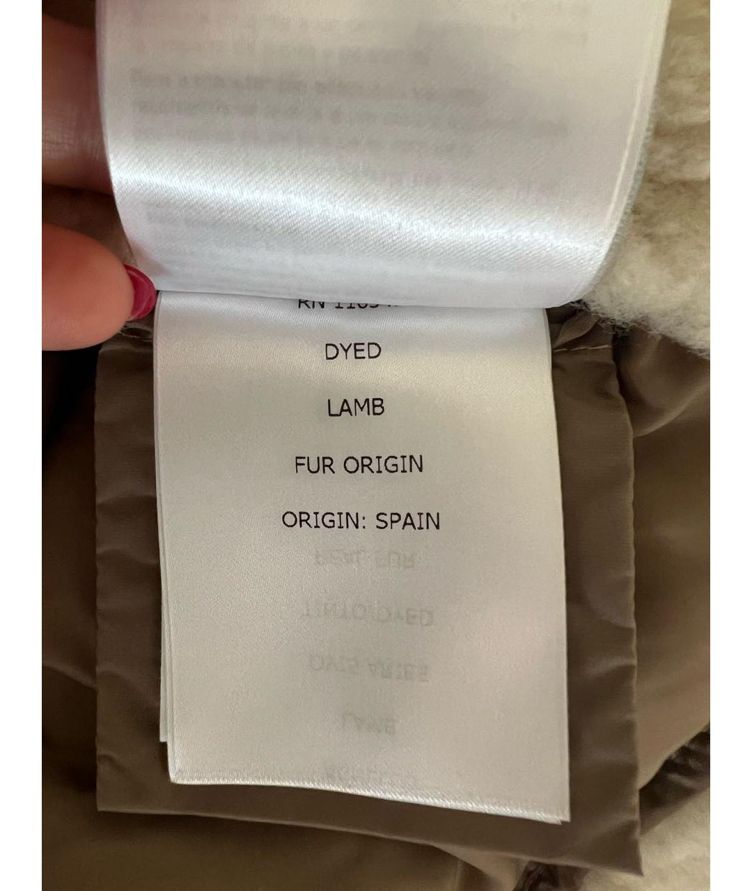 MONCLER Бежевая дубленка, фото 6